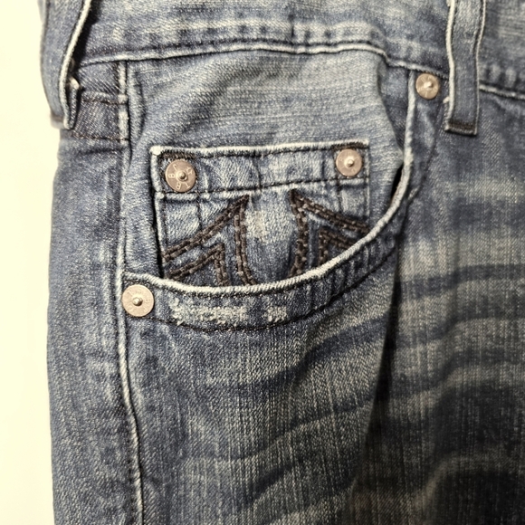 True Religion Mens Blue Denim Straight Leg 5-Pocket Jeans Size 38 x 29 - Picture 4 of 10